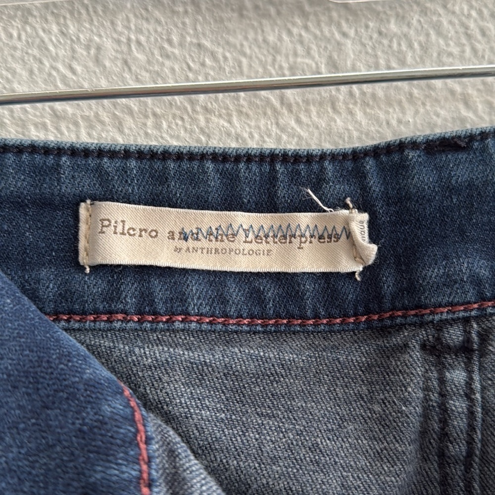 Pilcro and The Letterpress by Anthropologie Women's Crop Flared Jeans Size 28 - Picture 5 of 7